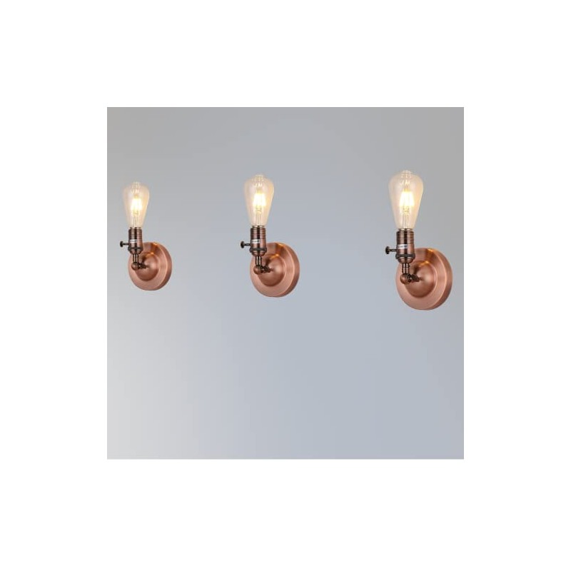 Loxton Lighting - Metal Plated Vintage Wall Sconce with on/Off