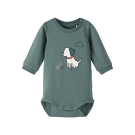 NAME IT Baby Boys Nbmsune LS Box Bodysuit, Balsam Green