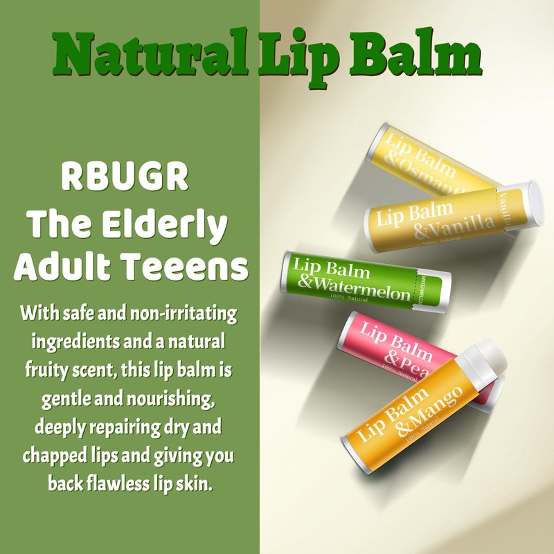 RBUGR 84 Pack of Lip Balm, 12 Flavored Lip Balms