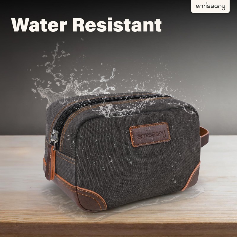 emissary Toiletry Bag for Men, Canvas Travel Toiletry Bag Men's