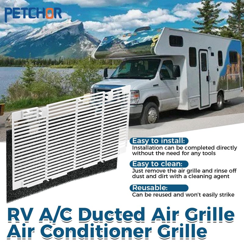 RV A/C Ducted Air Grille Replacement with Filters Duo-Therm A/C