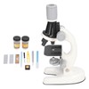 Kids Microscope Kit LED 1200X Microscope with Specimen Slides Science