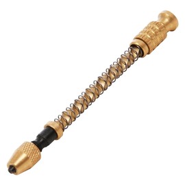 Dapetz ® Brass Archimedes Drill for Hand Micro Drilling Spiral Spring Push Precise Repair Hand Manual Push Drill Chuck for Delicate Manual Work, Electronic and Model Making, Wood Working