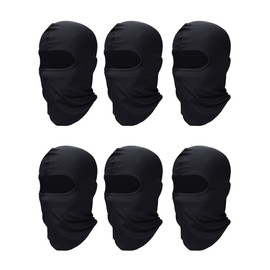 SATINIOR 6 Pieces Face Balaclava Ski Mask Cover Ice Silk UV Protection Full Face Cover for Women Men Outdoor Sports (Black)
