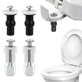 Toilet Seat Fixed Screw, 4 Pieces Toilet Seat Attachment from the Top, Screws for Toilet Seat, Universal Toilet Seat Mounting Set, Expansion Bolts Made of Rubber Toilet Seat Screws Accessories