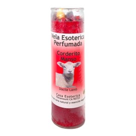 Calming Lamb-Palm Wax Spiritual Intention Spell Candle-[RED] | Vela CASA ESOTERICA PERFUMADA- (CORDERITO MANSO)