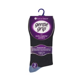 6 Pairs of Sock Shop Everyday Gentle Grip Socks Ladies 4-8 See Multi Variations and Designs (6 x RP08.)