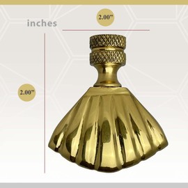Royal Designs, Inc. Seashell Lamp Finial with Fan Pull Chain, Polished Brass - Pack of 1