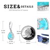 LOOVE Sterling Silver Turquoise Earrings for Women Dangling Flower Earrings