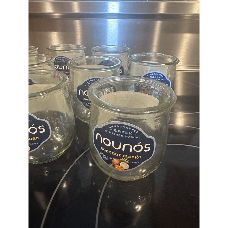 Nounos Yogurt Glass Jars 10 Clean Empty Jars Craft DIY