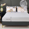 ZRNBAST Light Grey Honeycomb King Size Comforter Set-7 Piece Bedding