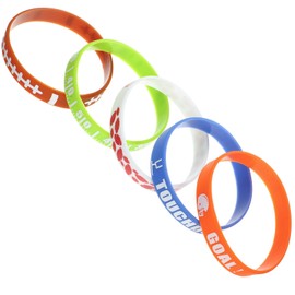 30 Pulseras De Silicona De Fútbol Para Fiestas De Fútbol ​​Pulseras De Goma Motivacionales Rellenos De Bolsas De Con Temática Deportiva Para Decoración De Fiesta De
