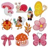 JMZLLRX 11 PCS Sew on Applique Patch Decoration, Snail Butterfly