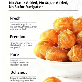 Premium Dried Longan 5.3Oz/150g,Selected Longan Fruit,Seedless,100% Natural, No Sugar Added & No Additive,桂圆|龙眼
