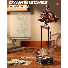 ROKR 3D PUZZLE U-Boot Holzmodelle Bausätze Gravity Swing-Serie,Tischfläche Dynamisches Gleichgewicht Ornament,Geburtstagsgeschenk,Deep-sea Adventurer, MCD04