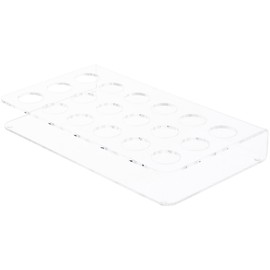 Plymor Clear Acrylic Display for 18 Round Lipstick Tubes, 1.5" H x 9.5" W x 5.5" D
