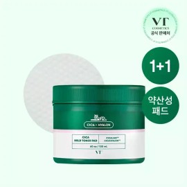VT 시카 마일드 토너 패드 60매입 2개 VT Cica Mild Toner Pads 60 Sheets 2-Pack