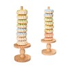 WILLOWDALE Farmhouse Donut Stand Holder Doughnut Bagel Display Rustic Wood