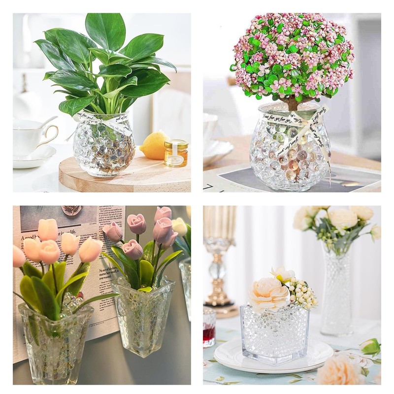 120,000 Clear Water Beads for Vases, 8-11mm Vase Filler Water