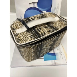Estée Lauder Estee Lauder Straw Maldives Tan Train Cosmetic Makeup Case Bag large travel new