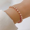 18k bracelet women ball 4mm silver bracelet color / 18k팔찌