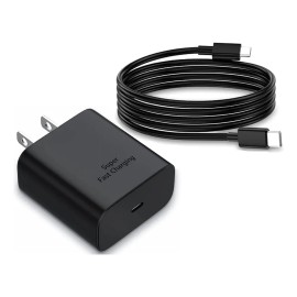 Cargador Superrápido De 45w Con Cable Para Galaxy S25 S24