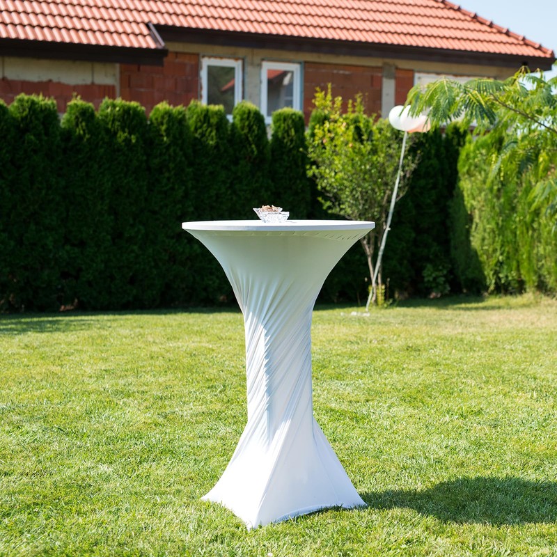 QUARKZMAN Pack of 2 Round Cocktail Tablecloth, 32 x 43