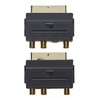 Keple SCART Adaptor Pack of 2 - 1x SCART, 3X