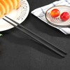 HI NATURE Chopsticks Set, Stainless Steel, Reusable, Non-Slip Metal Chopsticks,