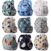 Littles and Bloomz Reusable Nappy, Standard Popper, 9 Nappies, FLP2-0908