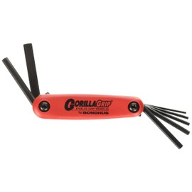 Bondhus 12587 GorillaGrip Hex Tip Fold Up Tool with ProGuard Finish, 2mm-8mm, 7 Piece
