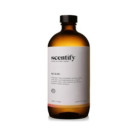 Scentify Miami Aroma Oil Refill Scent for Oil Diffusers - Creamy, Cashmere, Sandalwood, Musk Scents - Luxurious Relaxing Aromatherapy Diffuser Fragrance 470ml, 16 oz
