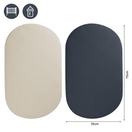 Fitted Sheet for Pram, Fitted Sheet 70 x 35 cm Fitted Sheet Side Bed Pram Mattress Cover Pram Fitted Sheet Baby Bed Accessories Fitted Sheet Bassinet