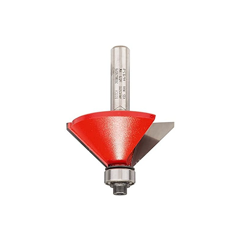 Bosch 2608629379 Chamfer-/laminate trim bit Black/Silver/Red, 5 x 8 mm
