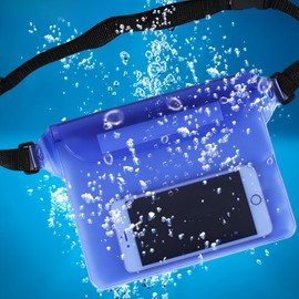 Waterproof Phone and Valuables Bag - Pack of 2 with Adjustable Strap Ideal for Swimming, Kayaking, Boating, Camping, Hiking and Fishing