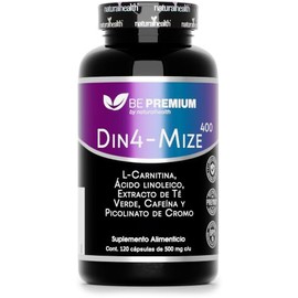 Natural Health DINA-MIZE 400 Pre Entreno en Cápsulas con L-Carnitina, CLA, Cafeína, Té Verde y Picolinato de Cromo, 120 Cápsulas, 140 mg de Cafeína po