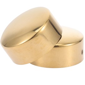 Uonlytech Wooden Handrail End Caps 2Pc Stainless Steel Round Hand Railing End Plugs Staircase Steps Hand Rail End Cover Handrail Fittings for Handrail 50mm