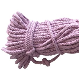 Mississhop Cord 8 mm I 50 m 100% Cotton Cord Ropes Purple Lilac Diameter 8 mm