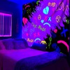 PSYHILAR Lil Peep Tapestry Blacklight, Rapper UV Flag Black Light
