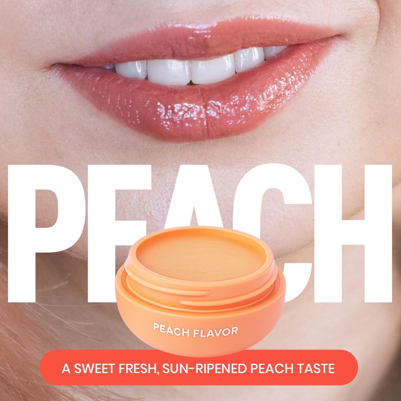 Sweetums Peach Lip Balm with Vitamin E Oil – Natural
