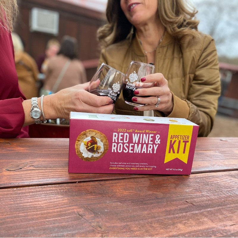 Crackerology Red Wine & Rosemary Gourmet Artisan Snack Kits, 20