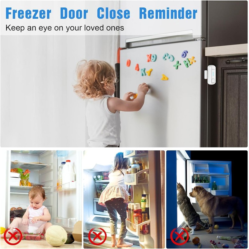 Daytech Freezer Door Alarm with Adjustable 0 to 120dB Volume,