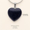 Lebensquelle Plus Heart Pendant Made of Sparkling Blue Stone 2