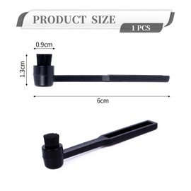 MayRecords Record Player Needle Cleaning Brush, Carbon Fiber Stylus Brush - Black Needle Cleaner Tool for Vinyl Record Player Turntabl (Round)