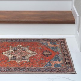 GIONARA Boho Turkish Mini Rug 2x3 Doormat Size – Washable Vintage Small Rug for Kitchen, Entryway, Bathroom, Bedroom – Non-Slip, Foldable Turkish Indoor Use