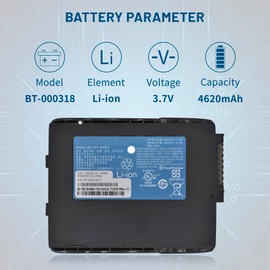 2-Pack Battery with Charger for Zebra Symbol TC70 TC72 TC75 TC77 TC700h TC700k TC720l TC75x TC75EK TC75AH TC75GK TC700H TC700K TC77HL 4-Slot Charging Cradle Charging Accessories for Scanner