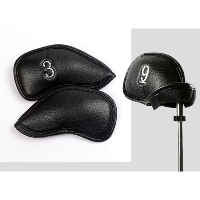 Leather Golf Headcovers Irons Set 12 Pcs Club Iron Head
