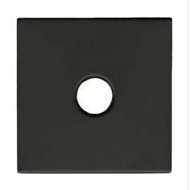Corla Square 3.5" Shower Arm Flange Large Modern Escutcheon Replacement Plate - Matte Black