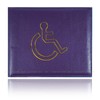 AKH® Purple PU Leather Disabled ID Card Holder with Timer