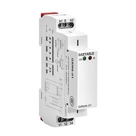 GAEYAELE GRM8 Electronic Latching Relay Memory Relay Impulse Relay SPDT 16A Wide Range Voltage Din Rail Mounted(GRM8-01,AC/DC12V~240V)
